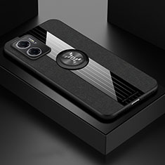 Funda Silicona Carcasa Ultrafina Goma con Magnetico Anillo de dedo Soporte X01L para Xiaomi Redmi 10 Prime Plus 5G Negro