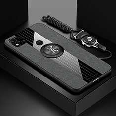 Funda Silicona Carcasa Ultrafina Goma con Magnetico Anillo de dedo Soporte X03L para Xiaomi POCO C3 Gris