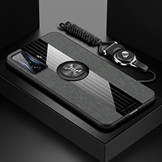 Funda Silicona Carcasa Ultrafina Goma con Magnetico Anillo de dedo Soporte X03L para Xiaomi Poco F4 GT 5G Gris
