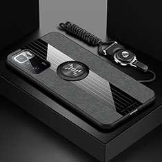 Funda Silicona Carcasa Ultrafina Goma con Magnetico Anillo de dedo Soporte X03L para Xiaomi Poco X3 GT 5G Gris