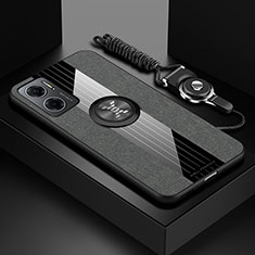 Funda Silicona Carcasa Ultrafina Goma con Magnetico Anillo de dedo Soporte X03L para Xiaomi Redmi 11 Prime 5G Gris