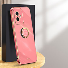 Funda Silicona Carcasa Ultrafina Goma con Magnetico Anillo de dedo Soporte XL1 para Huawei Honor 100 5G Rosa Roja