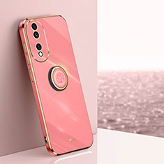 Funda Silicona Carcasa Ultrafina Goma con Magnetico Anillo de dedo Soporte XL1 para Huawei Honor 90 5G Rosa Roja