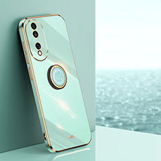 Funda Silicona Carcasa Ultrafina Goma con Magnetico Anillo de dedo Soporte XL1 para Huawei Honor 90 5G Verde