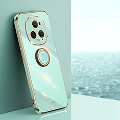 Funda Silicona Carcasa Ultrafina Goma con Magnetico Anillo de dedo Soporte XL1 para Huawei Honor Magic5 Ultimate 5G Verde