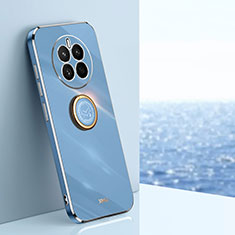 Funda Silicona Carcasa Ultrafina Goma con Magnetico Anillo de dedo Soporte XL1 para Huawei Mate 50 Azul