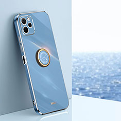 Funda Silicona Carcasa Ultrafina Goma con Magnetico Anillo de dedo Soporte XL1 para Huawei Nova Y61 Azul