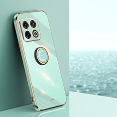 Funda Silicona Carcasa Ultrafina Goma con Magnetico Anillo de dedo Soporte XL1 para OnePlus 10 Pro 5G Verde