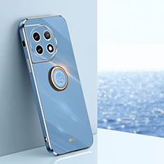 Funda Silicona Carcasa Ultrafina Goma con Magnetico Anillo de dedo Soporte XL1 para OnePlus 11 5G Azul