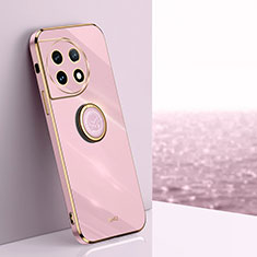 Funda Silicona Carcasa Ultrafina Goma con Magnetico Anillo de dedo Soporte XL1 para OnePlus 11 5G Purpura Claro