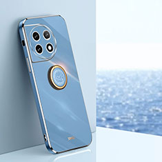 Funda Silicona Carcasa Ultrafina Goma con Magnetico Anillo de dedo Soporte XL1 para OnePlus Ace 2 Pro 5G Azul