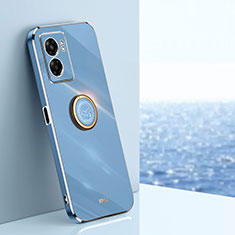 Funda Silicona Carcasa Ultrafina Goma con Magnetico Anillo de dedo Soporte XL1 para OnePlus Nord N300 5G Azul