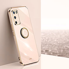 Funda Silicona Carcasa Ultrafina Goma con Magnetico Anillo de dedo Soporte XL1 para Oppo A53s 5G Oro