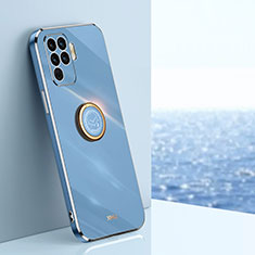 Funda Silicona Carcasa Ultrafina Goma con Magnetico Anillo de dedo Soporte XL1 para Oppo A94 4G Azul