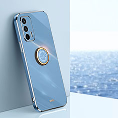 Funda Silicona Carcasa Ultrafina Goma con Magnetico Anillo de dedo Soporte XL1 para Realme GT Neo 2T 5G Azul