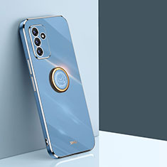 Funda Silicona Carcasa Ultrafina Goma con Magnetico Anillo de dedo Soporte XL1 para Samsung Galaxy A05s Azul