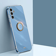 Funda Silicona Carcasa Ultrafina Goma con Magnetico Anillo de dedo Soporte XL1 para Samsung Galaxy A13 5G Azul