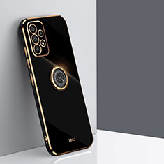 Funda Silicona Carcasa Ultrafina Goma con Magnetico Anillo de dedo Soporte XL1 para Samsung Galaxy A53 5G Negro