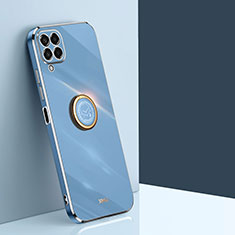 Funda Silicona Carcasa Ultrafina Goma con Magnetico Anillo de dedo Soporte XL1 para Samsung Galaxy M33 5G Azul