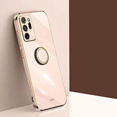 Funda Silicona Carcasa Ultrafina Goma con Magnetico Anillo de dedo Soporte XL1 para Samsung Galaxy Note 20 Ultra 5G Oro