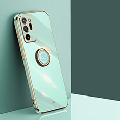 Funda Silicona Carcasa Ultrafina Goma con Magnetico Anillo de dedo Soporte XL1 para Samsung Galaxy Note 20 Ultra 5G Verde