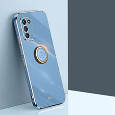 Funda Silicona Carcasa Ultrafina Goma con Magnetico Anillo de dedo Soporte XL1 para Samsung Galaxy S20 FE (2022) 5G Azul
