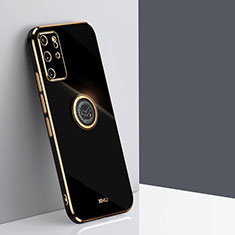 Funda Silicona Carcasa Ultrafina Goma con Magnetico Anillo de dedo Soporte XL1 para Samsung Galaxy S20 Plus 5G Negro