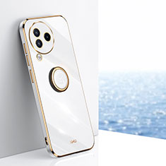 Funda Silicona Carcasa Ultrafina Goma con Magnetico Anillo de dedo Soporte XL1 para Xiaomi Civi 3 5G Blanco