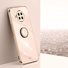 Funda Silicona Carcasa Ultrafina Goma con Magnetico Anillo de dedo Soporte XL1 para Xiaomi Mi 10T Lite 5G Oro