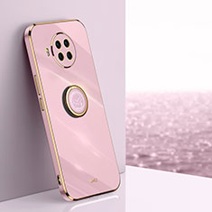 Funda Silicona Carcasa Ultrafina Goma con Magnetico Anillo de dedo Soporte XL1 para Xiaomi Mi 10T Lite 5G Rosa