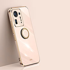 Funda Silicona Carcasa Ultrafina Goma con Magnetico Anillo de dedo Soporte XL1 para Xiaomi Mi Mix 4 5G Oro