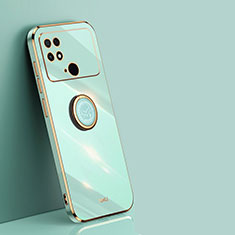 Funda Silicona Carcasa Ultrafina Goma con Magnetico Anillo de dedo Soporte XL1 para Xiaomi Poco C40 Verde