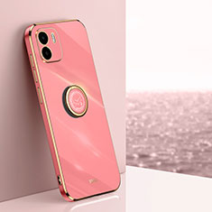Funda Silicona Carcasa Ultrafina Goma con Magnetico Anillo de dedo Soporte XL1 para Xiaomi Poco C50 Rosa Roja