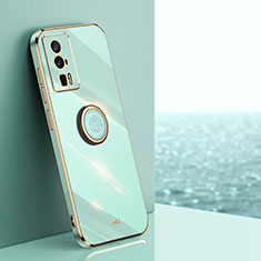Funda Silicona Carcasa Ultrafina Goma con Magnetico Anillo de dedo Soporte XL1 para Xiaomi Poco F5 Pro 5G Verde