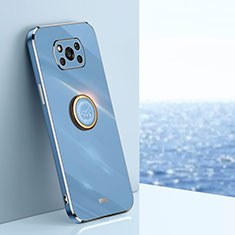 Funda Silicona Carcasa Ultrafina Goma con Magnetico Anillo de dedo Soporte XL1 para Xiaomi Poco X3 NFC Azul