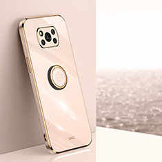 Funda Silicona Carcasa Ultrafina Goma con Magnetico Anillo de dedo Soporte XL1 para Xiaomi Poco X3 NFC Oro