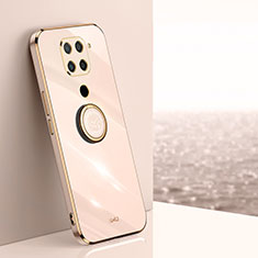 Funda Silicona Carcasa Ultrafina Goma con Magnetico Anillo de dedo Soporte XL1 para Xiaomi Redmi 10X 4G Oro
