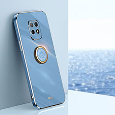 Funda Silicona Carcasa Ultrafina Goma con Magnetico Anillo de dedo Soporte XL1 para Xiaomi Redmi 10X 5G Azul