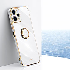 Funda Silicona Carcasa Ultrafina Goma con Magnetico Anillo de dedo Soporte XL1 para Xiaomi Redmi 12 4G Blanco