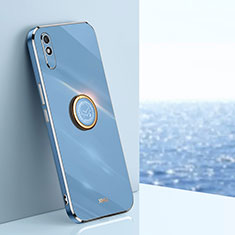 Funda Silicona Carcasa Ultrafina Goma con Magnetico Anillo de dedo Soporte XL1 para Xiaomi Redmi 9A Azul