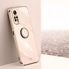 Funda Silicona Carcasa Ultrafina Goma con Magnetico Anillo de dedo Soporte XL1 para Xiaomi Redmi Note 11 4G (2022) Oro