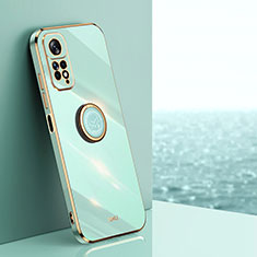 Funda Silicona Carcasa Ultrafina Goma con Magnetico Anillo de dedo Soporte XL1 para Xiaomi Redmi Note 11 4G (2022) Verde