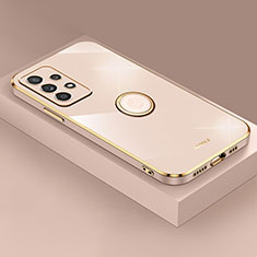 Funda Silicona Carcasa Ultrafina Goma con Magnetico Anillo de dedo Soporte XL2 para Samsung Galaxy A52 5G Oro