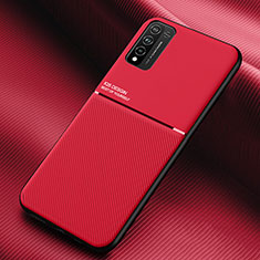 Funda Silicona Carcasa Ultrafina Goma con Magnetico para Huawei Honor 10X Lite Rojo