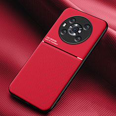 Funda Silicona Carcasa Ultrafina Goma con Magnetico para Huawei Honor Magic3 5G Rojo