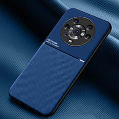 Funda Silicona Carcasa Ultrafina Goma con Magnetico para Huawei Honor Magic3 Pro 5G Azul