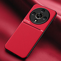 Funda Silicona Carcasa Ultrafina Goma con Magnetico para Huawei Honor Magic6 Lite 5G Rojo