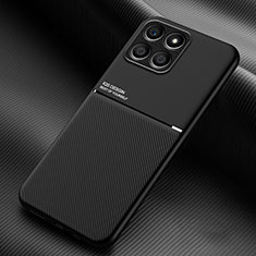 Funda Silicona Carcasa Ultrafina Goma con Magnetico para Huawei Honor X6a Negro