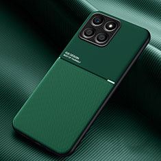 Funda Silicona Carcasa Ultrafina Goma con Magnetico para Huawei Honor X6a Verde
