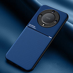 Funda Silicona Carcasa Ultrafina Goma con Magnetico para Huawei Honor X9a 5G Azul